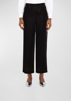 Theory Velvet Relax Straight-Leg Pants