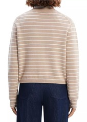 Theory Waverly Striped Cotton Sweater