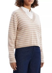 Theory Waverly Striped Cotton Sweater