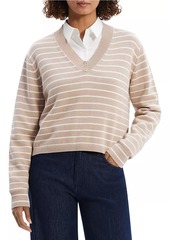 Theory Waverly Striped Cotton Sweater