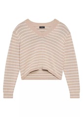 Theory Waverly Striped Cotton Sweater