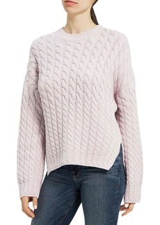 Theory Womens Cashmere Blend Knit Pullover Sweater