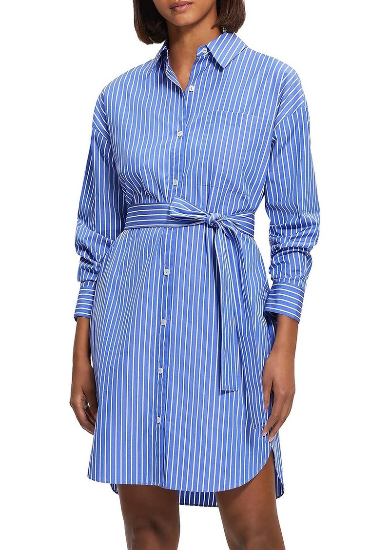 Theory Womens Cotton Mini Shirtdress