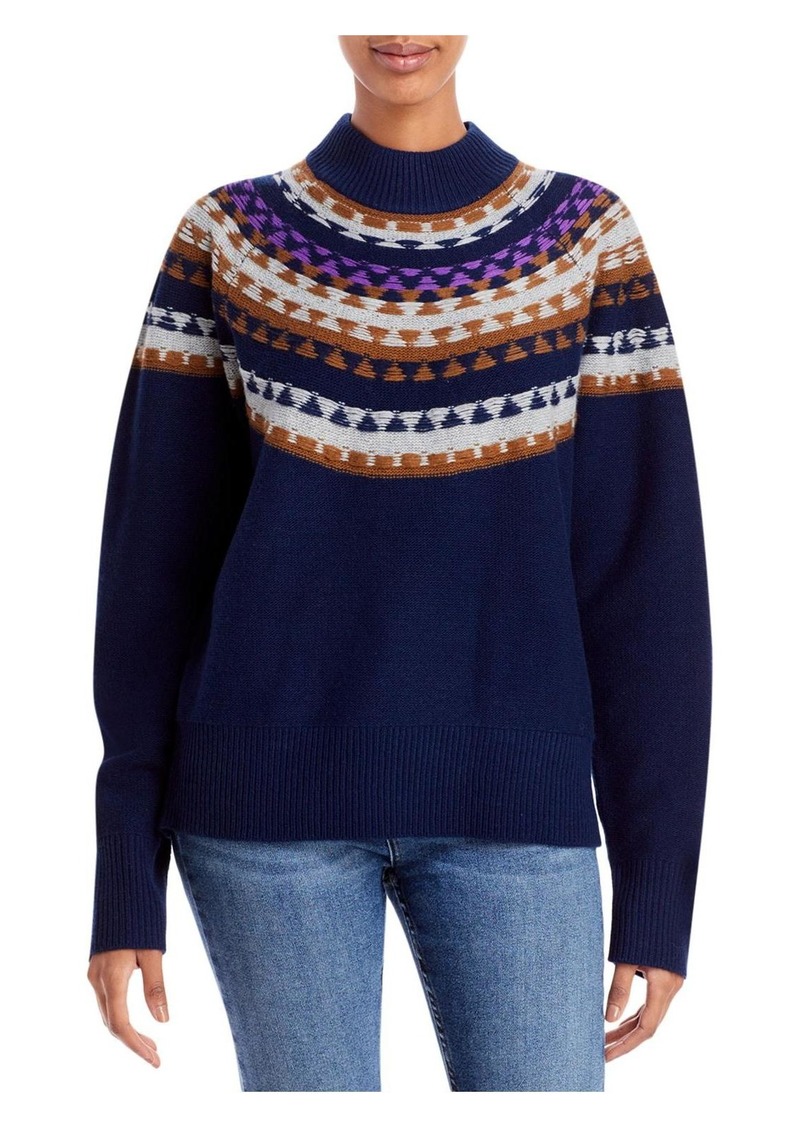 Theory Womens Fairisle Wool Blend Pullover Sweater