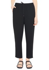 Theory Crepe Drawstring Waist Pants in Black at Nordstrom