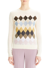 Women's Theory Diamond Pattern Linen Blend Sweater