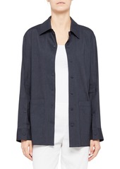 Theory Front Button Tie Jacket in Concord at Nordstrom