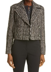 Women's Theory Sargent Wool & Cotton Tweed Short Jacket