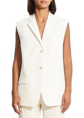 Theory Womens Twill Sleeveless Two-Button Blazer