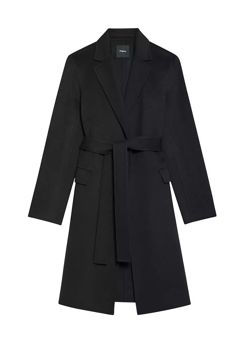 Theory Wool Belted Double-Breasted Coat
