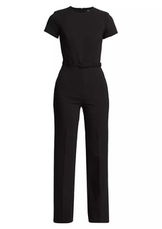 Theory Wool-Blend Belted Jumpsuit