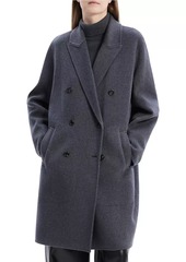 Theory Wool-Blend Double-Breasted Coat