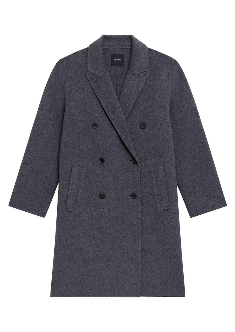 Theory Wool-Blend Double-Breasted Coat