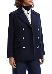 Theory Wool-Blend Double-Breasted Peacoat