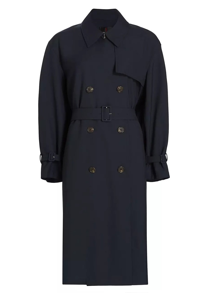 Theory Wool-Blend Double-Breasted Trench Coat