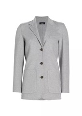 Theory Wool-Blend Elbow Patch Blazer