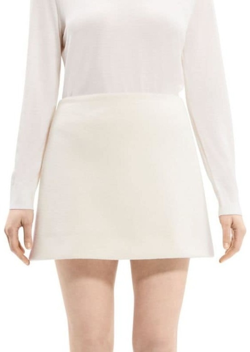 Theory Wool Blend Mini Skirt