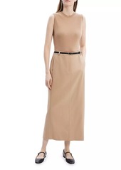 Theory Wool-Blend Tailored Midi-Skirt