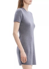 Theory Wool-Cashmere Crewneck Minidress