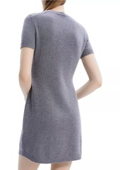 Theory Wool-Cashmere Crewneck Minidress