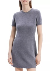 Theory Wool-Cashmere Crewneck Minidress