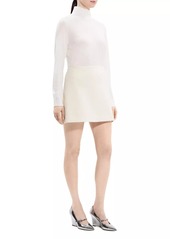 Theory Wool-Cashmere Miniskirt