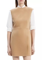 Theory Wool-Cashmere Sleeveless Minidress