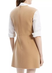 Theory Wool-Cashmere Sleeveless Minidress