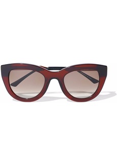 THIERRY LASRY - Cupidity cat-eye gold-tone and acetate sunglasses - Burgundy - OneSize