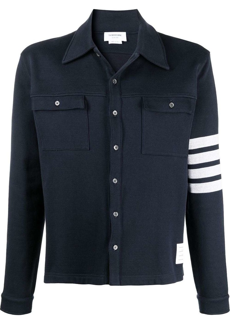 Thom Browne 4-Bar buttoned shirt jacket