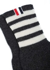 Thom Browne 4-bar cashmere gloves