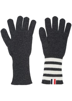 Thom Browne 4-bar cashmere gloves