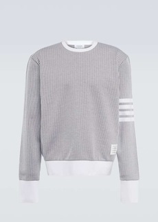 Thom Browne 4-Bar cotton seersucker sweatshirt