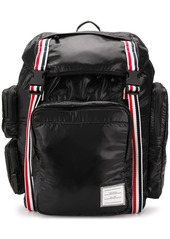 Thom Browne tricolour webbing ripstop backpack