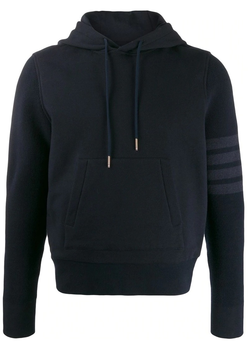 Thom Browne 4-Bar loopback hoodie