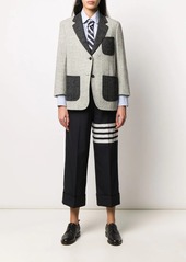 Thom Browne 4-Bar round collar Oxford shirt