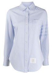 Thom Browne 4-Bar round collar Oxford shirt