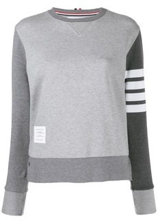 Thom Browne 4-Bar loopback crew neck sweatshirt