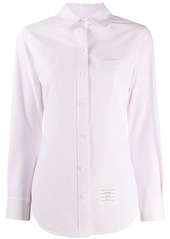 Thom Browne 4-Bar round collar Oxford shirt