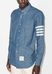 Thom Browne 4-Bar Straight-Fit Chambray Shirt