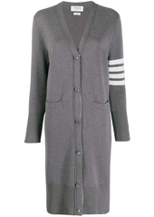 Thom Browne 4-Bar v-neck long cardigan