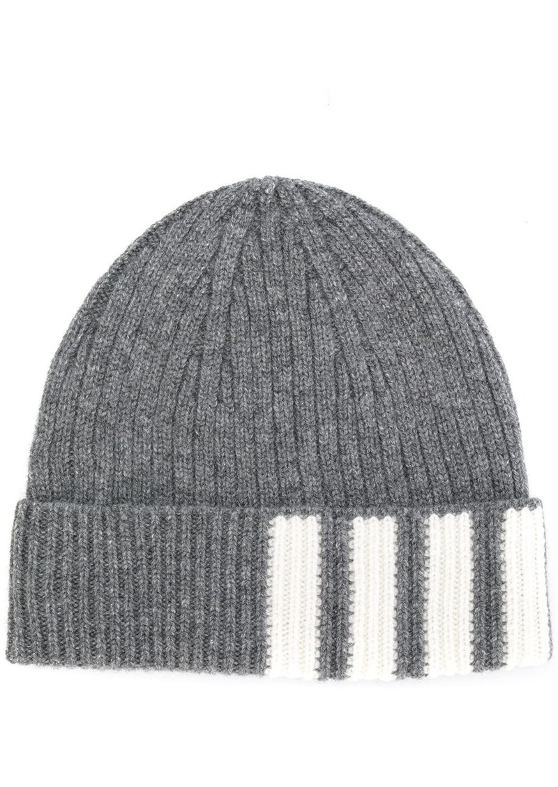 Thom Browne cashmere ribbed-knit beanie