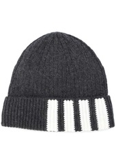 Thom Browne 4-Bar Stripe Cashmere Rib Hat