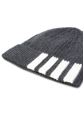 Thom Browne 4-Bar Stripe Cashmere Rib Hat