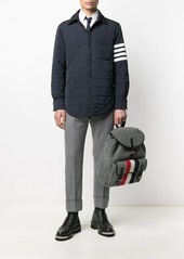 Thom Browne 4-Bar stripe padded shirt jacket