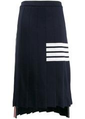 Thom Browne 4-Bar stripe pleated skirt