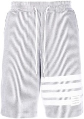 Thom Browne 4-Bar stripe seersucker shorts