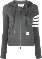 Thom Browne 4-Bar stripe zip-fastening hoodie