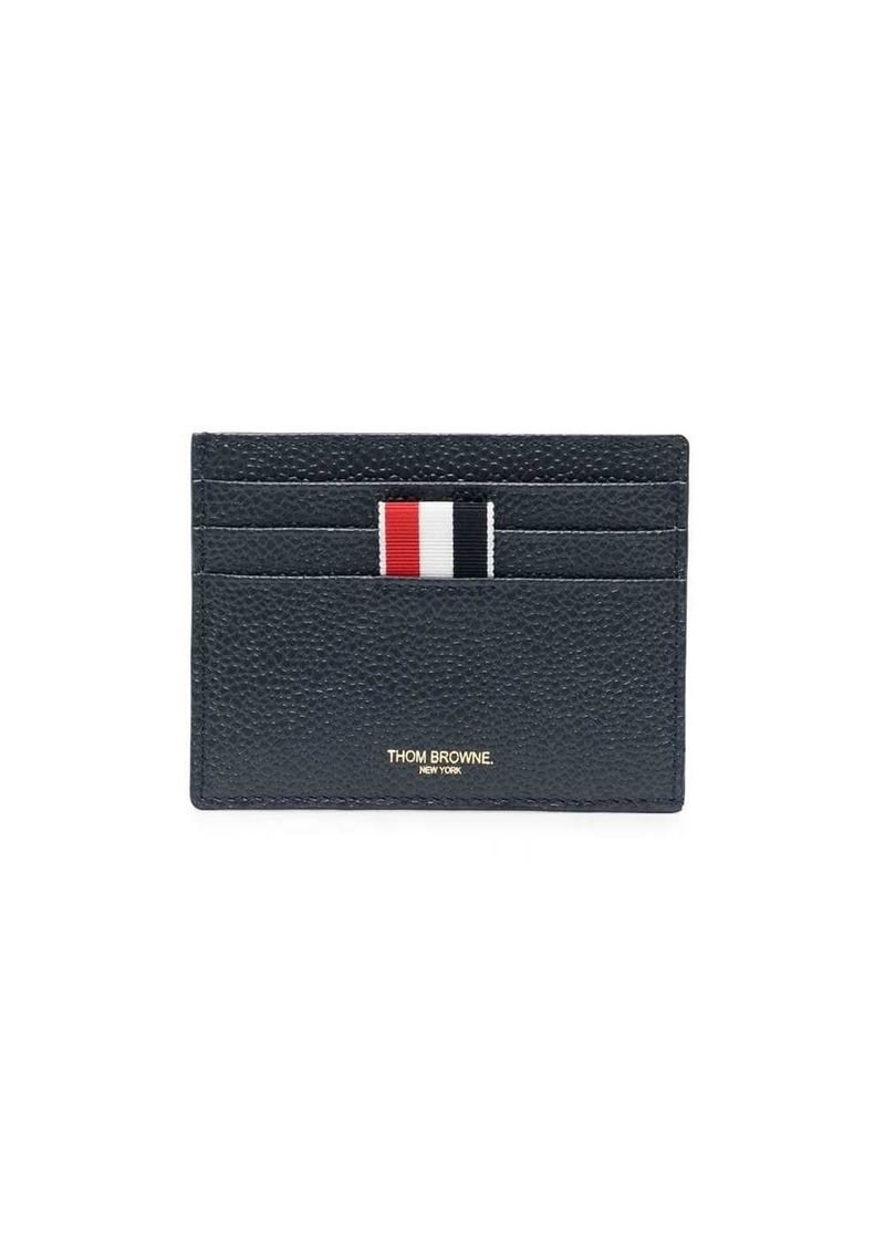 Thom Browne Anchor-embroidered leather cardholder