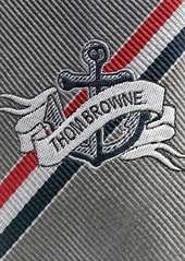 Thom Browne Anchor-embroidered silk tie